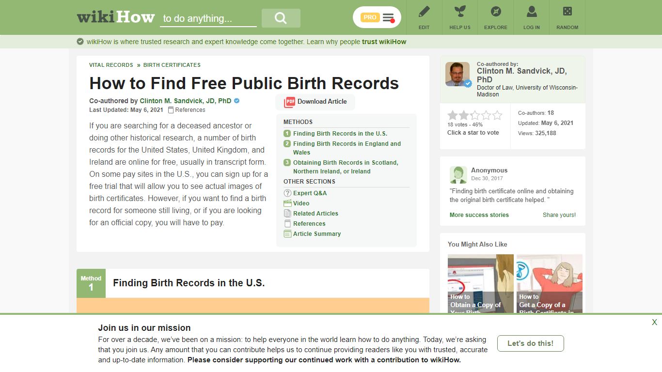 3 Ways to Find Free Public Birth Records - wikiHow